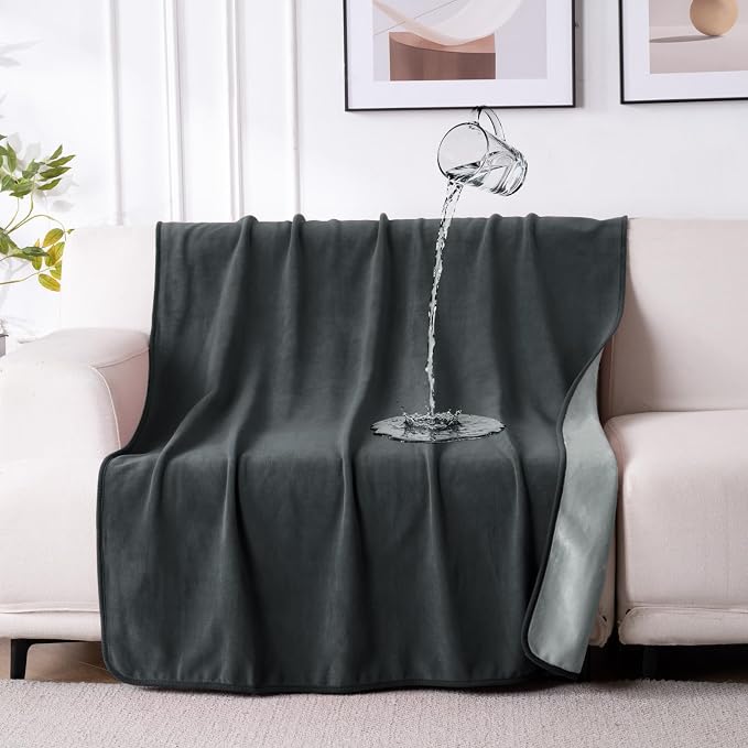 QiyI Waterproof Blanket for Bed Couch Sofa, Small Washable Reversible & by QIYI