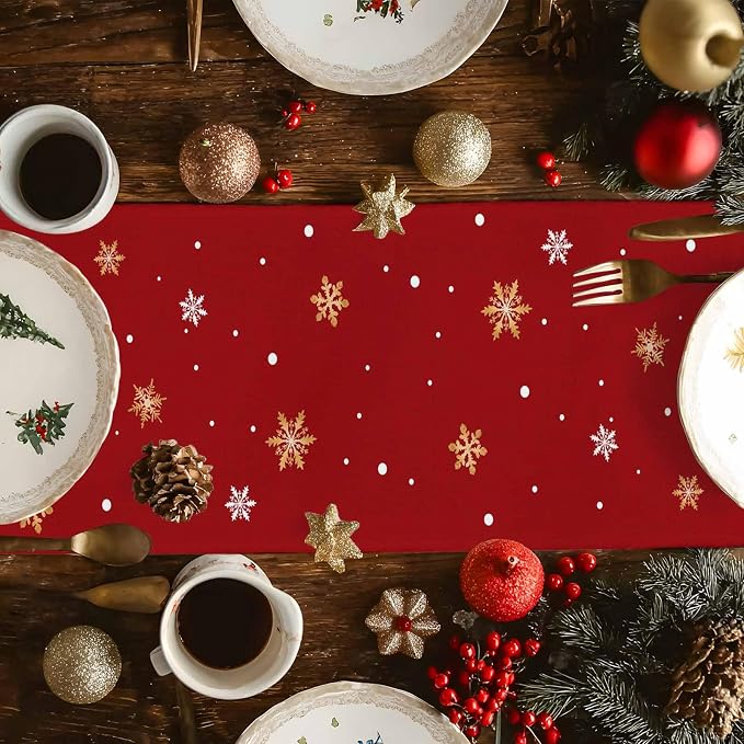 Black Santa Claus Table Runner, 18x72 Inch, Merry Christmas Table Runners Xmas - Image 3