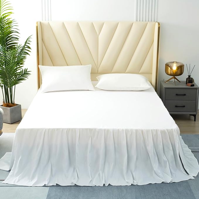 TSUTOMI Bed Skirt Twin Size Ruffled Bed Skirt by TSUTOMI