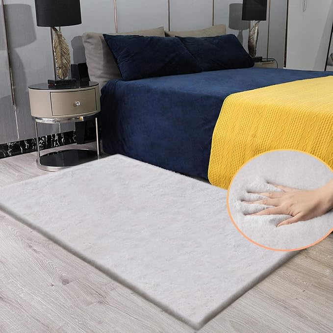Faux Fuzzy Washable Fur Area Rugs - Image 3