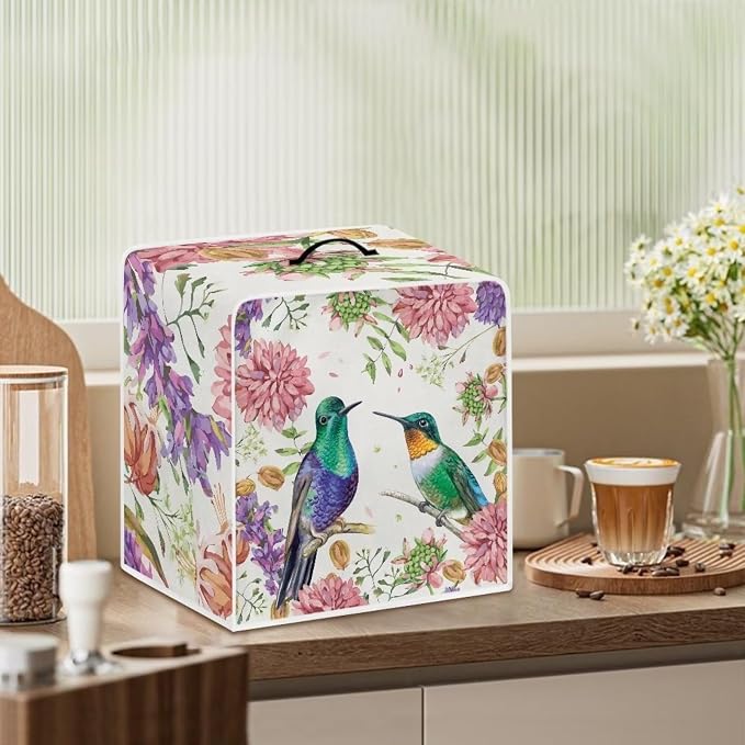 Mumeson Hummingbird Floral Coffee Maker Cover Washable Coffee Machine Cover - Image 6