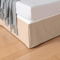 Queen Bed Skirt, Grid Plaid Soft Quadruple Pleated Ruffle Bed Skirt, Tailored by TSUTOMI