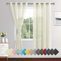 XWZO Sheer Curtains for Bedroom, Airy & Breathable Grommet Semi Transparent by XWZO