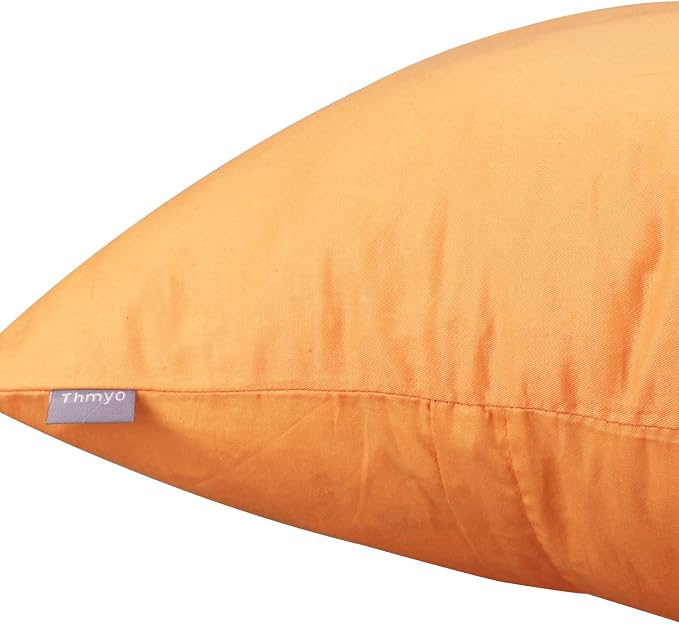 4-Pack 100% Cotton Comfortable Solid Decorative Throw Pillow Case Square - Image 8