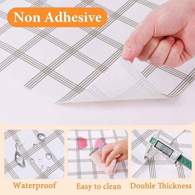 Shelf Liner for Kitchen Cabinets Non Adhesive Drawer Liner Non-Slip Thickened - Image 6