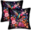 Hummingbird Throw Pillow Covers 18x18 Set of 2 | Reversible Decorative Cushion by Unknown