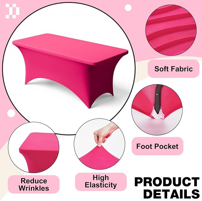 Trlyc 1 Pack 6FT Spandex Table Cloth - Image 3