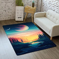 Outer Space Galaxy Area Rug for Boys Room 4x5 ft Soft Non-Slip Solar System 3D by Home