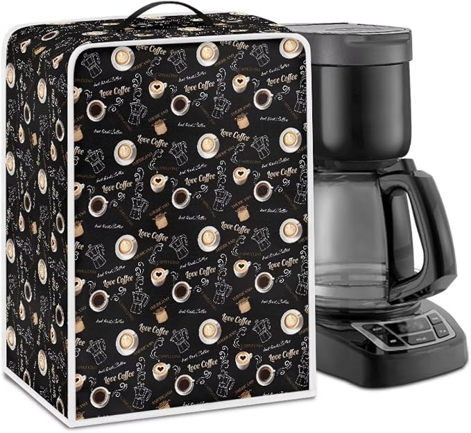 Coffe Pattern Coffee Maker Covers Lightweight Stain Resistant by Unknown