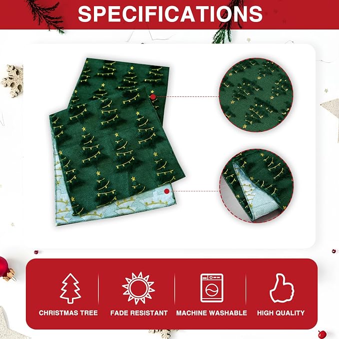 IVAPUPU Christmas Table Runner for Winter Holiday - Image 5