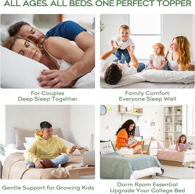 OLANLY Queen Mattress Topper – Viscose Made from Bamboo, Cooling Soft Queen - Image 7