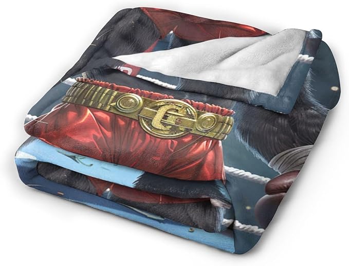 Gorilla Boxing Throw Blanket - Image 4