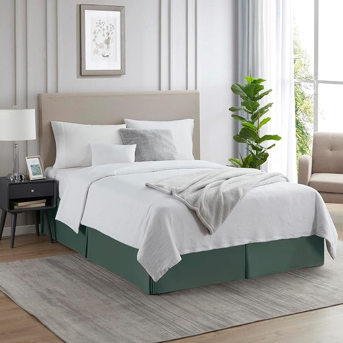 Nestl Forest Green Twin Bed Skirt - Image 4