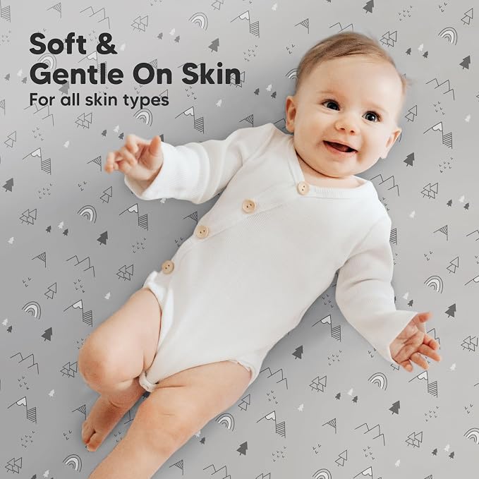 2-Pack Mini Crib Sheets Fitted - Image 4