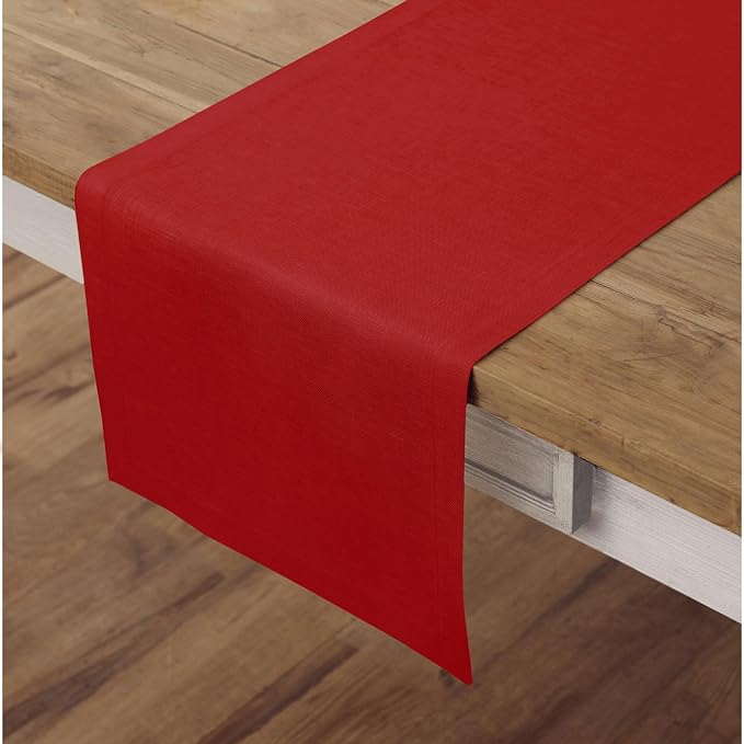 Solino Home Linen Red Table Runner 144 Inches Long - Image 2