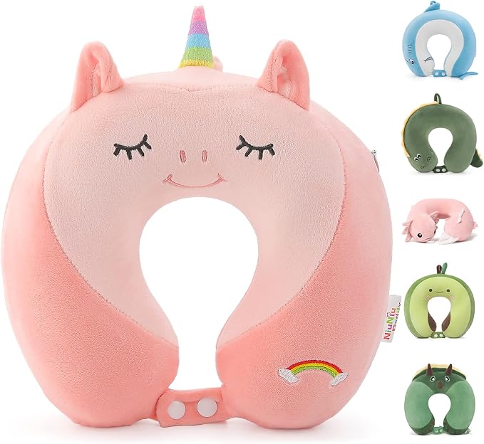 Niuniu Daddy Unicorn Kids Travel Pillows by NiuniuDaddy