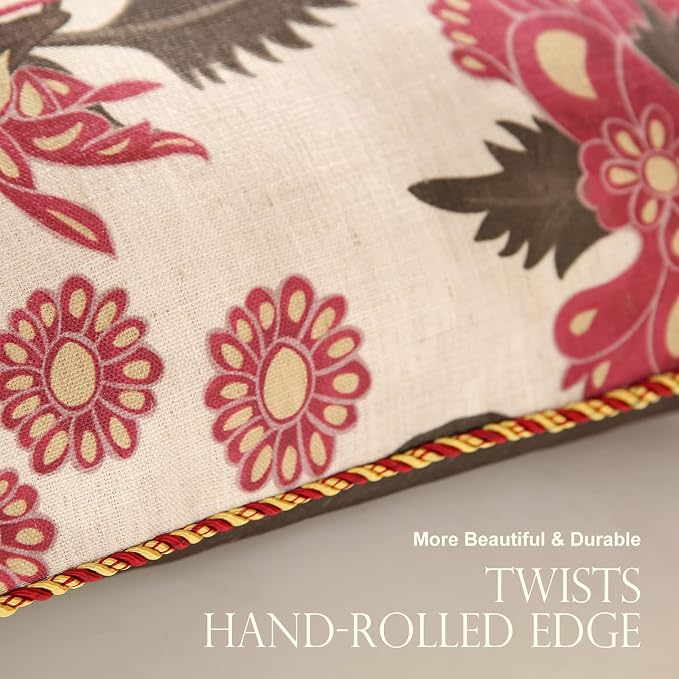 patdrea Designer Throw Pillow Covers, Vintage Red Pillowcases - Image 3