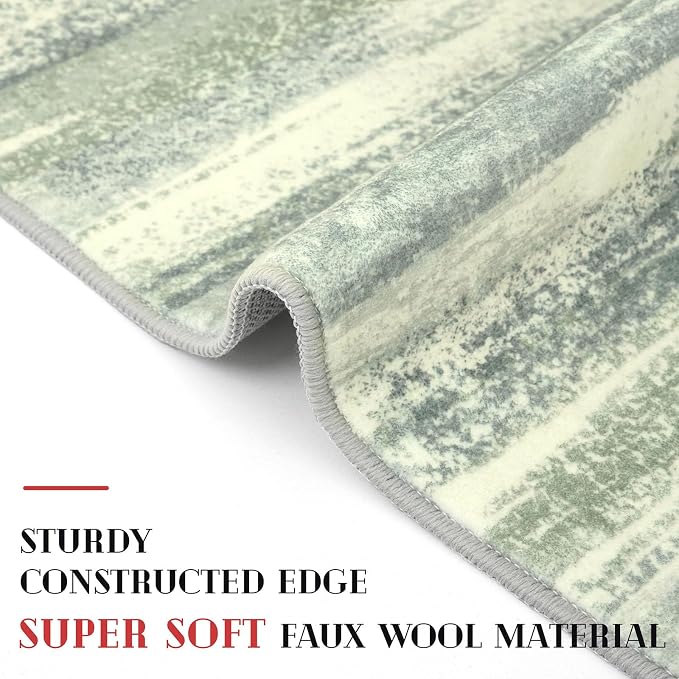 Modern Abstract Entryway Rug Indoor 2x3 Washable Rug Non-Slip Soft Small Area - Image 4