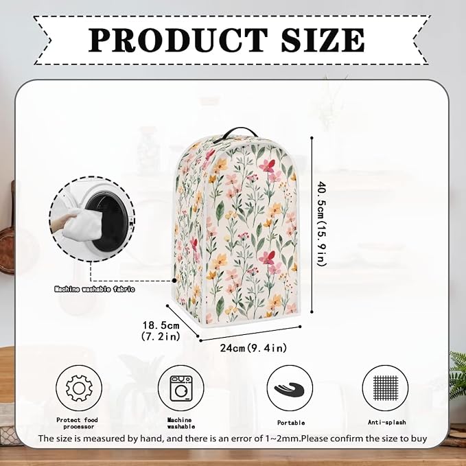 Flowers Print Blender Covers Kitchen Appliance Dust Cover Blender Protector - Image 5