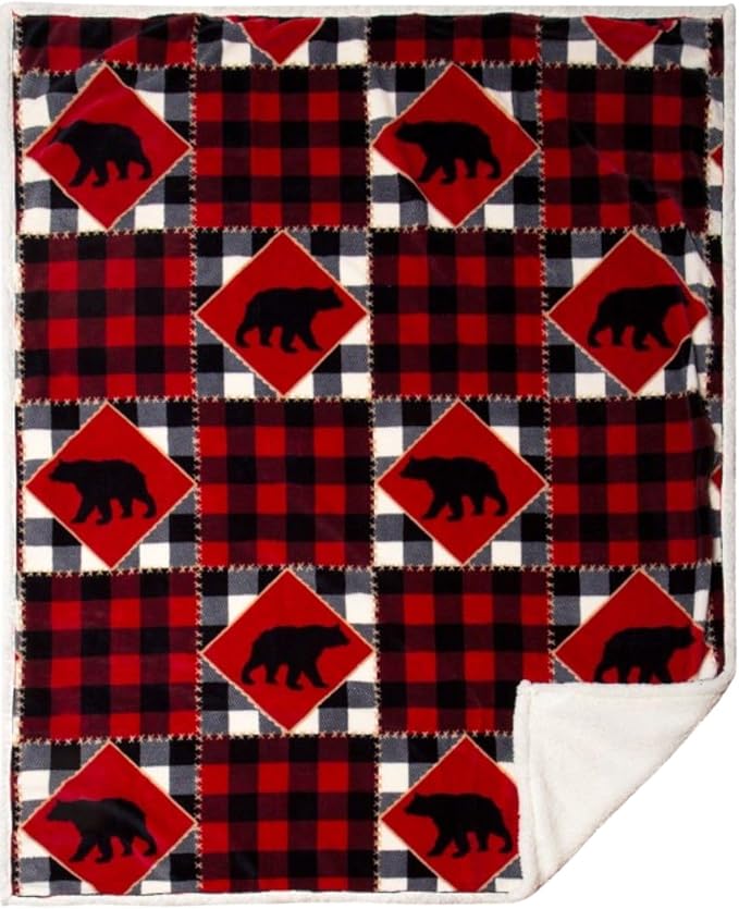 CARSTENS, INC. Ultra Premium Super Soft Plush Sherpa Fleece Oversized Throw by CarstensInc