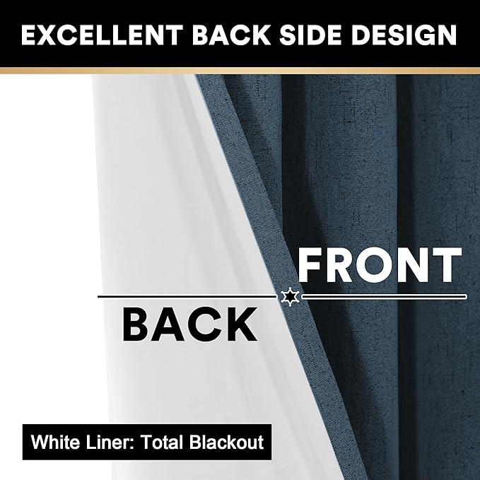 PrinceDeco 100% Blackout Curtains 54" Long - Image 5