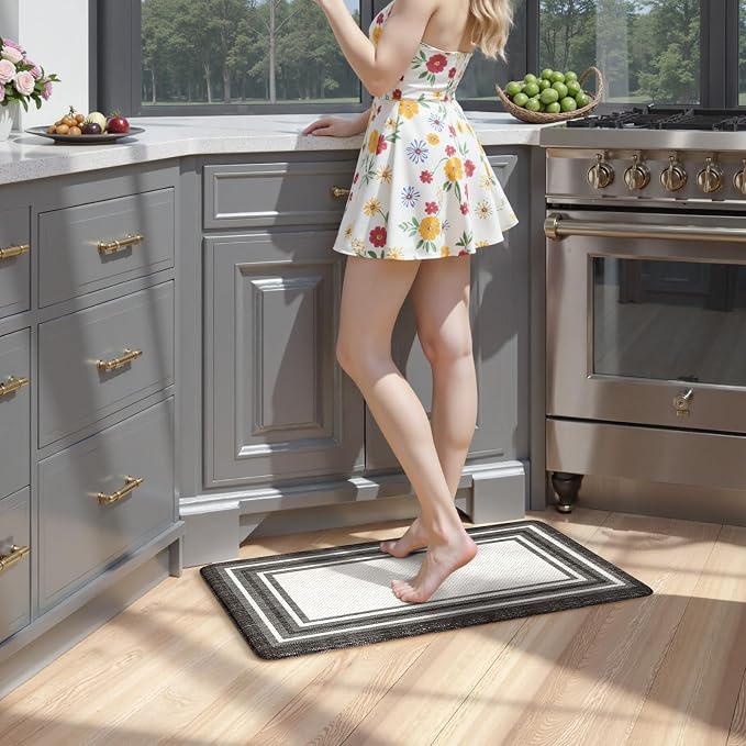 KIMODE Kitchen Rugs Cushioned Anti Fatigue Kitchen Mat Non-Skid Waterproof - Image 7