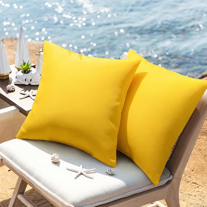 Phantoscope Pack of 2 Premium Dual Usage Outdoor Pillow Inserts, Waterproof - Image 2