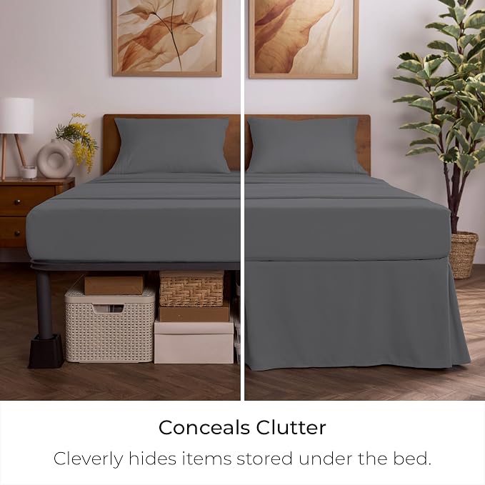 Mellanni Bed Skirt Twin Size - Image 3