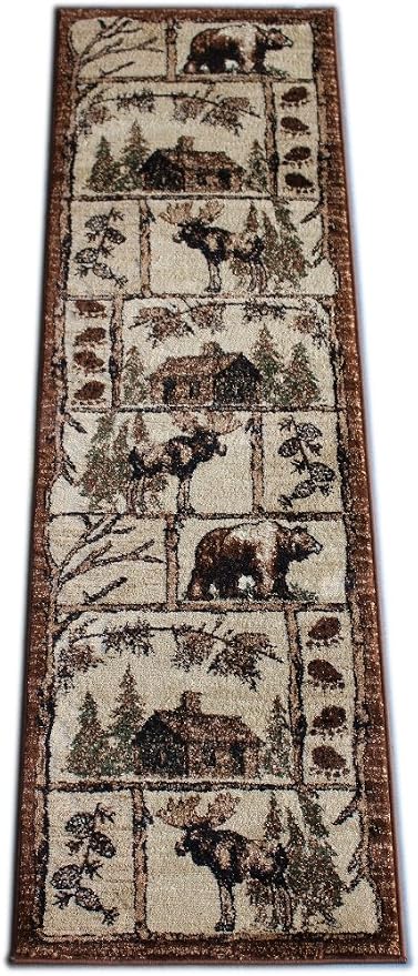 Cabin Style Area Rug Runner 2 Feet 2 Inch X 7 Feet 2 Inch Design L-362 - Image 6