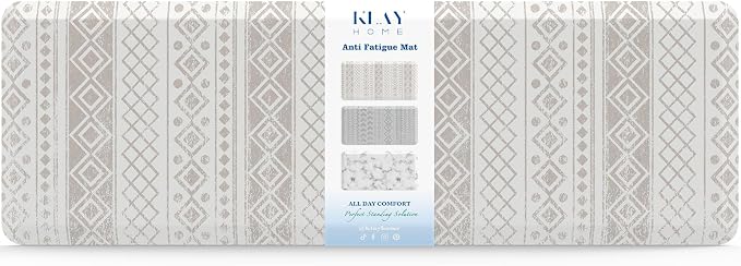 Klay Home Kitchen mats for Floor Anti Fatigue, 3/4" Thick 100% PU Memory Foam by KLAYHome