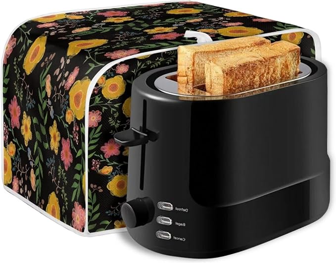 ZFRXIGN Sunflower Chicken Toaster Cover 2 Slice Wide Slot Toaster Rooster Cover - Image 6