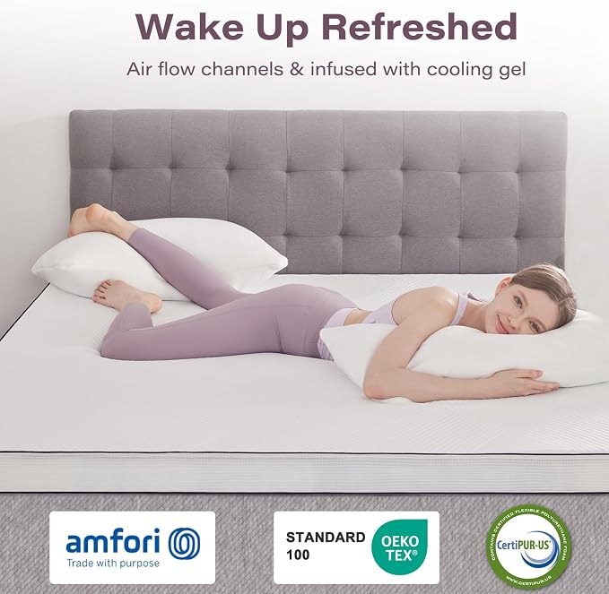 2 Inch Memory Foam Mattress Topper Queen Size - Image 3