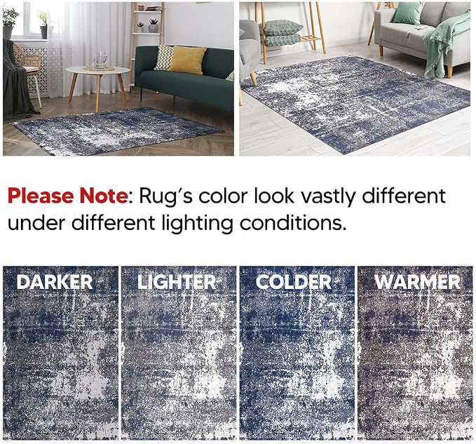 Keen Home Design Area Rugs - 5ft Round Non-Shedding - Image 4