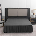 TSUTOMI Black Bed Skirt Twin Size Ruffled Bed Skirt by TSUTOMI
