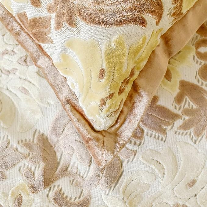 The HomeCentric King/Queen/Twin Beige Decorative Full 68"x18" Bed Runner - Image 2