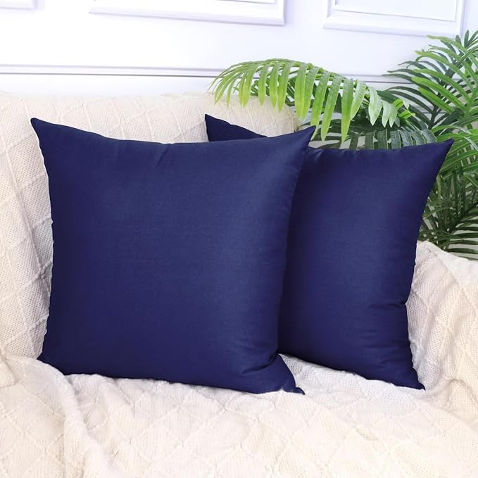 Thmyo 4-Pack 100% Cotton Comfortable Solid Decorative Throw Pillow Case Square - Image 2