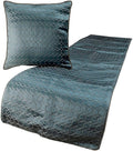 The HomeCentric King Queen Twin Blue Handmade Twin 53"x18" Bed Runner by TheHomeCentric