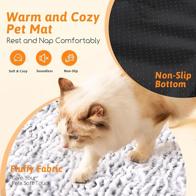 Nobleza Self Warming Cat Bed, Super Soft Thermal Dog Crate Bed Mat - Image 2