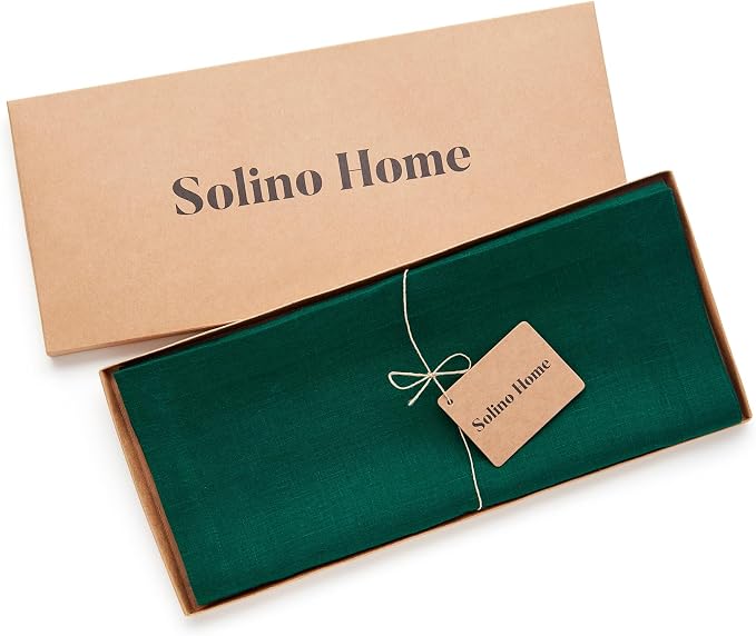 Solino Home Linen Rainforest Green Table Runner 72 Inches Long - Image 5