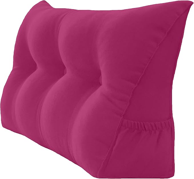 Triangular Reading Bed Rest Pillow Large Bolster Cushion Headboard Backrest by PEACHWELL