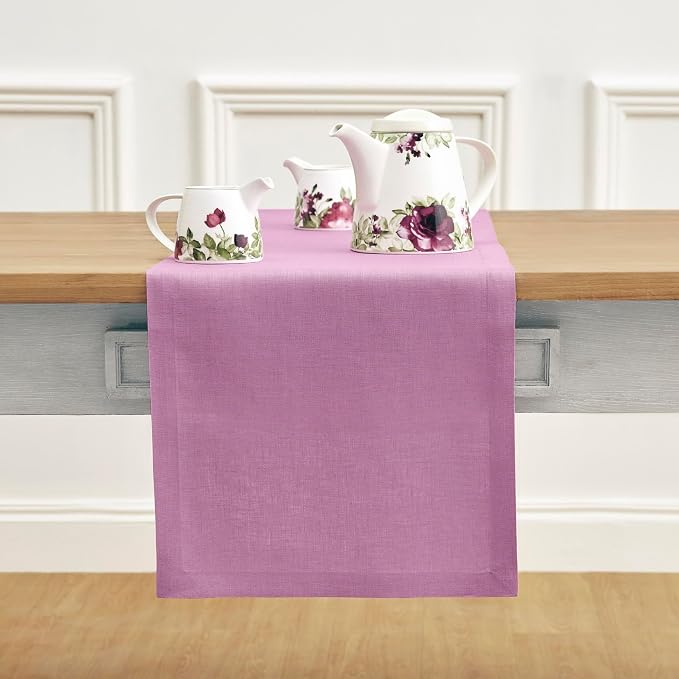 Solino Home Linen Violet Table Runner 60 Inches by SolinoHome