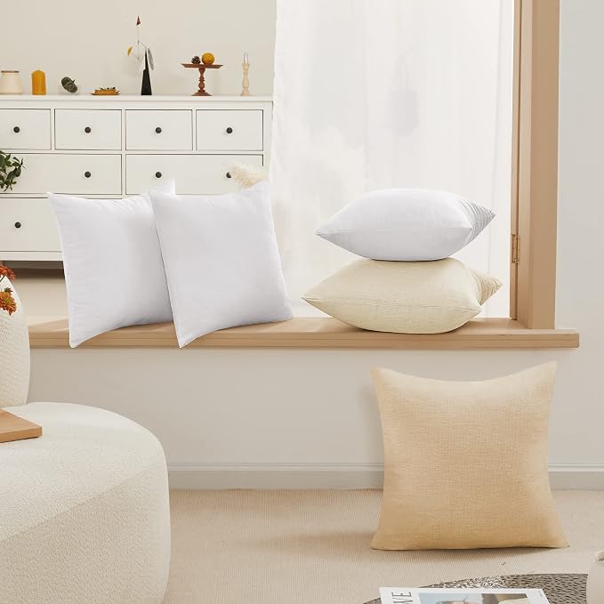 Deconovo Decorative Throw Pillow Covers（Covers ONLY, No Inserts）- Set of 4 Soft - Image 3