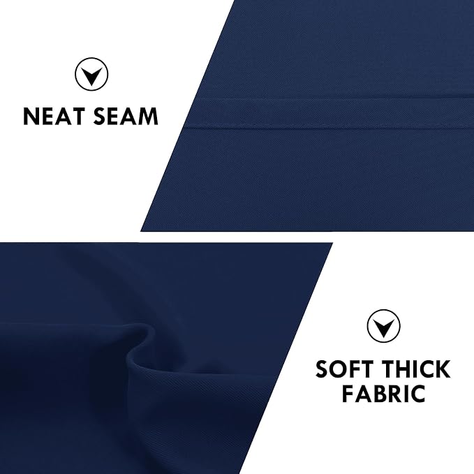 DWCN Kitchen Curtains for Small Windows 45 inch Long 2 Panels Set, Rod Pocket - Image 6