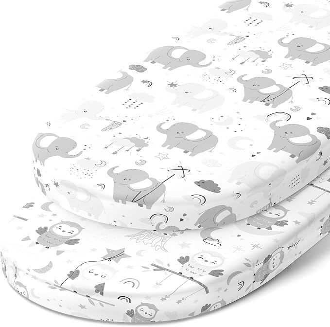 Bassinet Fitted Sheets Compatible by JoeyJoan