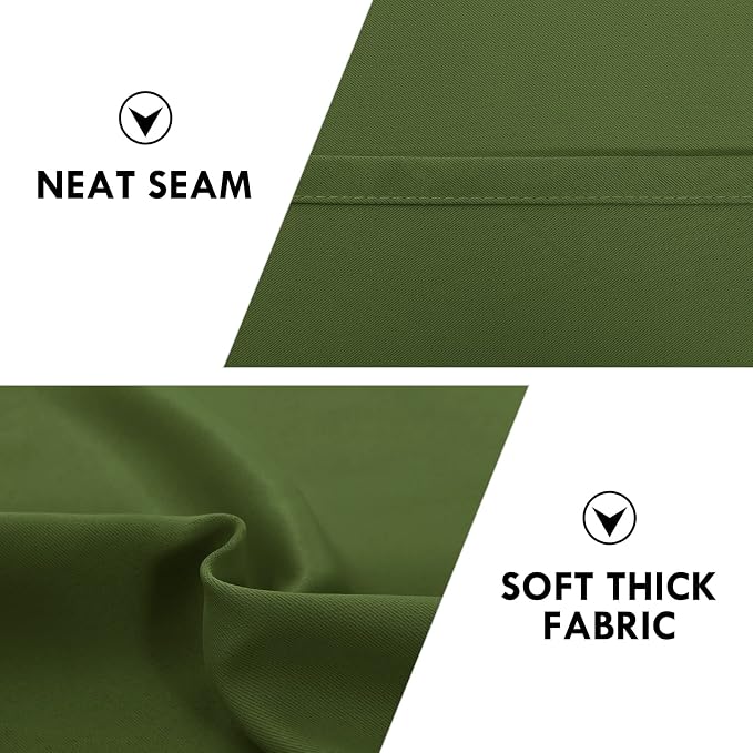 DWCN Christmas Olive Green Room Darkening Blackout Curtains - Image 6