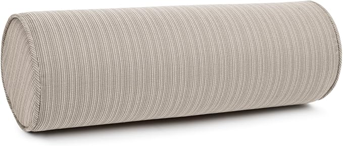 Sherry Kline Island Breeze Indoor/Outdoor Corded Neck Bolster Sand 6"x 18" Set by SherryKline