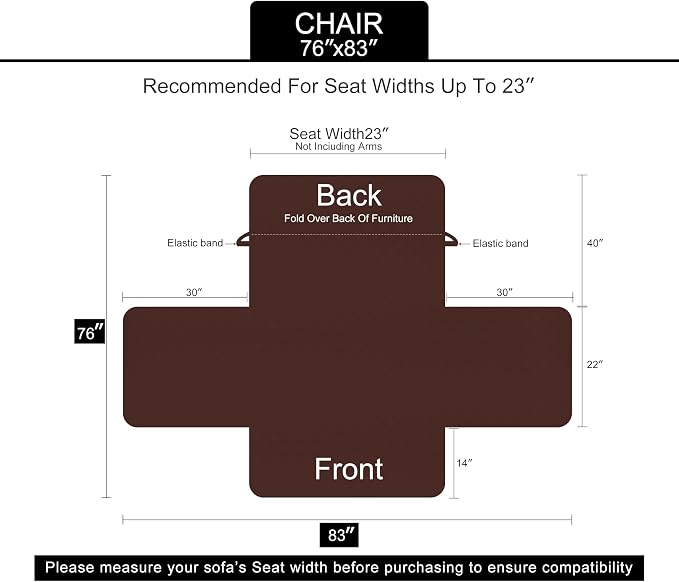 U-NICE HOME Recliner Chair Covers Reversible Chair Cover Pet Covers - Image 6