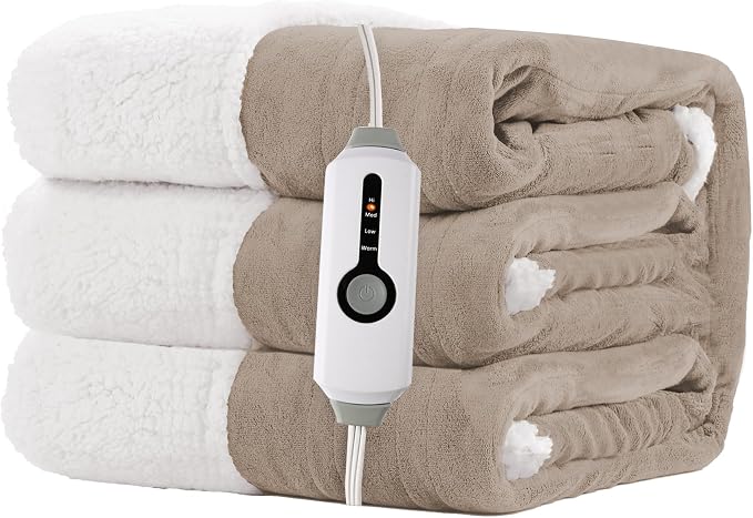 Electric Heated Blanket Twin Size 62"x84" by RALYSUN