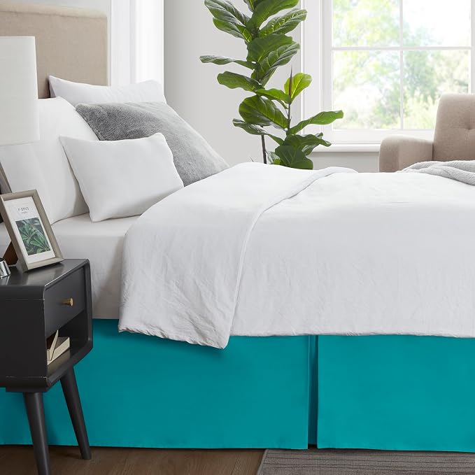 Nestl Teal Twin XL Bed Skirt - Image 3