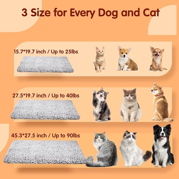Nobleza Self Heating Cat Bed, Super Soft Thermal Dog Crate Bed Mat - Image 5